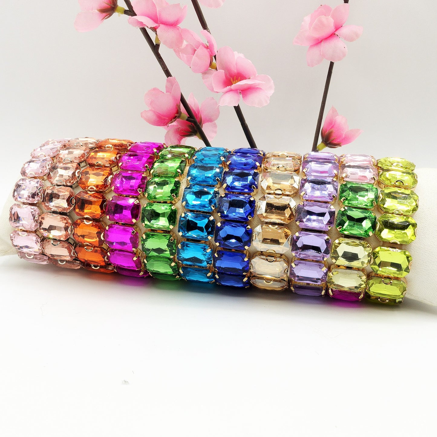 MARGOT - Bracciale Elasticizzato con pietre sfaccettate - LUCE COLLECTION