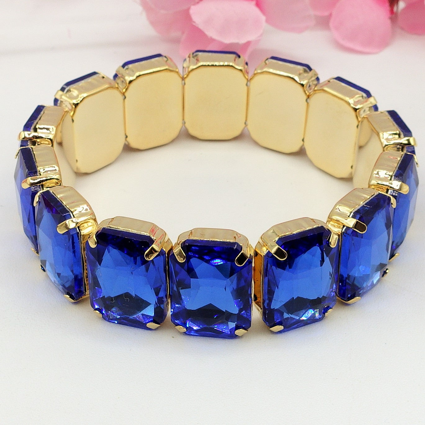 MARGOT - Bracciale Elasticizzato con pietre sfaccettate - LUCE COLLECTION