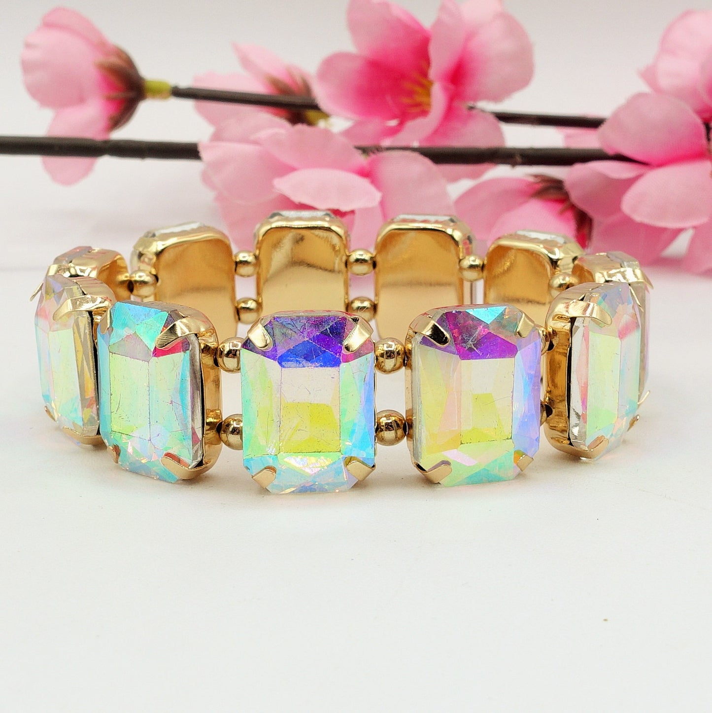 MARGOT - Bracciale Elasticizzato con pietre sfaccettate - LUCE COLLECTION