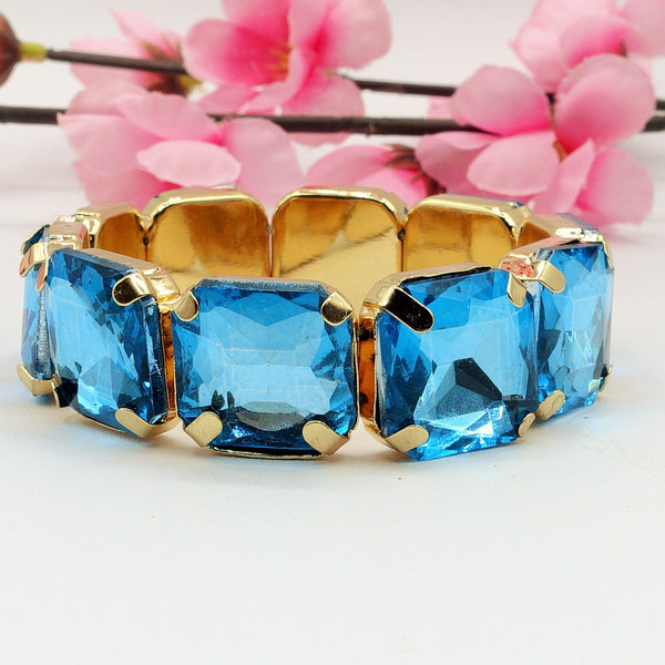 MARGOT SET - TURCHESE-COLLIER E BRACCIALE con pietre sfaccettate - LUCE COLLECTION