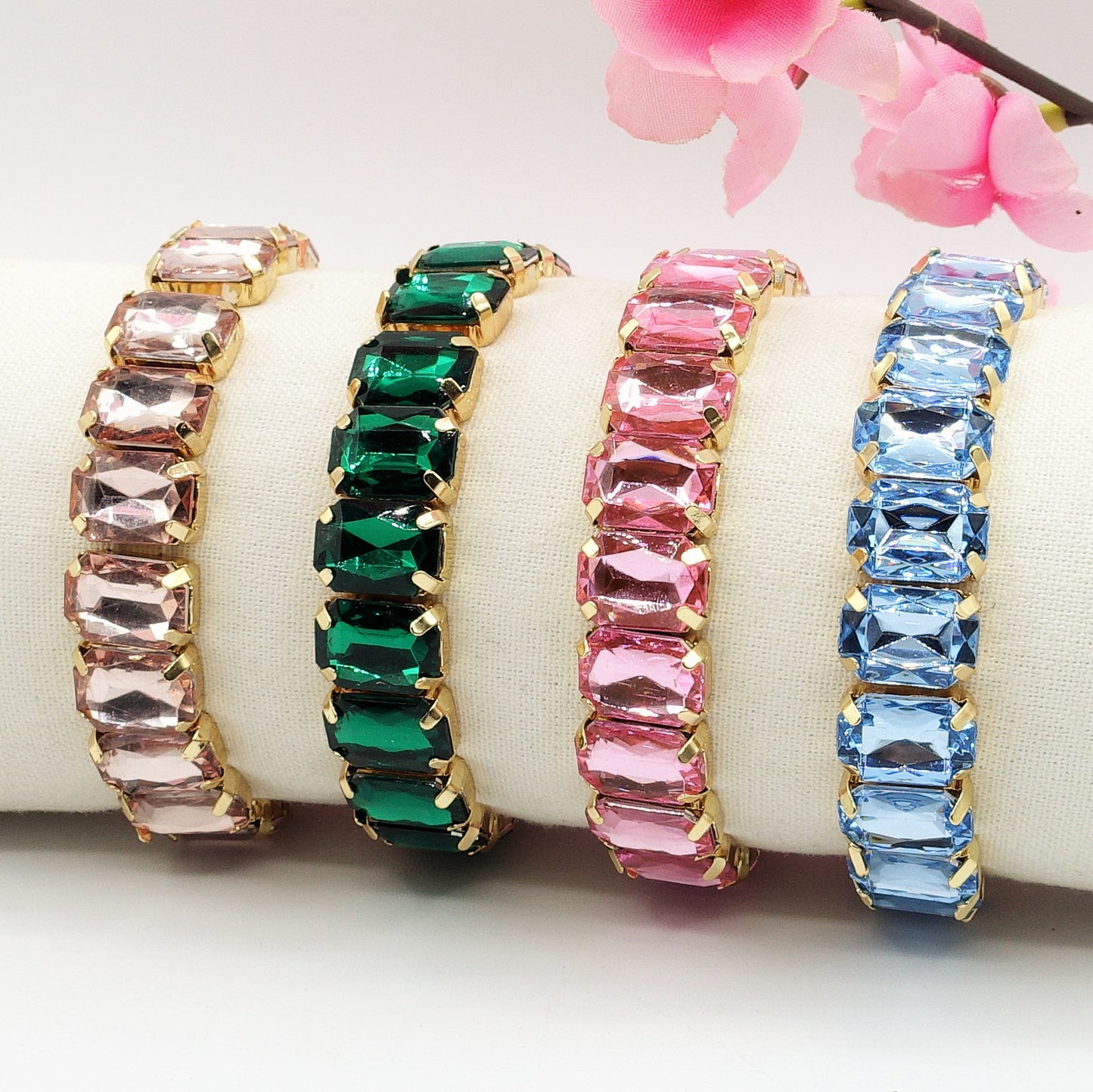 MARGOT SMALL -Bracciale Elasticizzato con pietre sfaccettate - LUCE COLLECTION