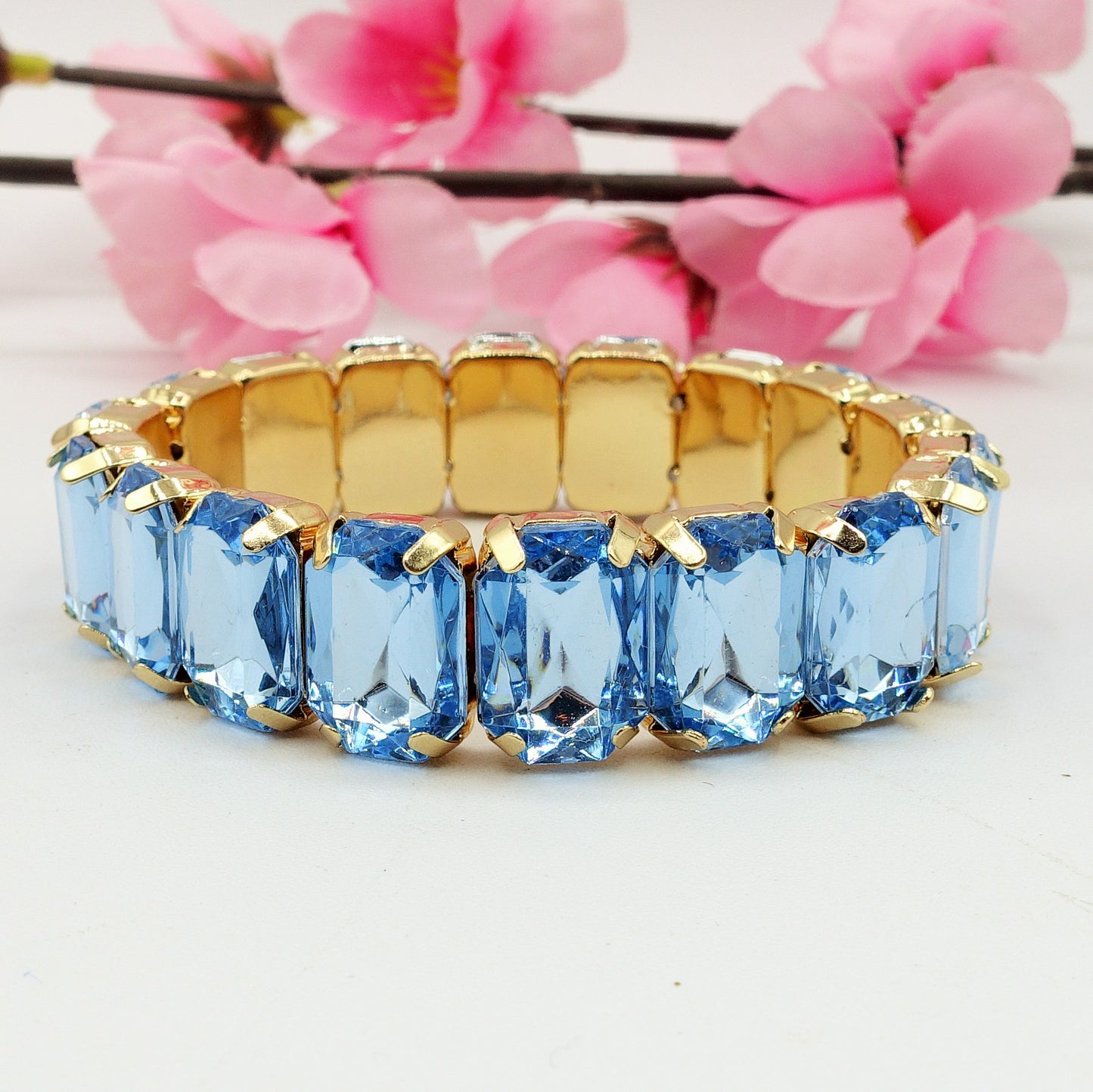 MARGOT SMALL -Bracciale Elasticizzato con pietre sfaccettate - LUCE COLLECTION