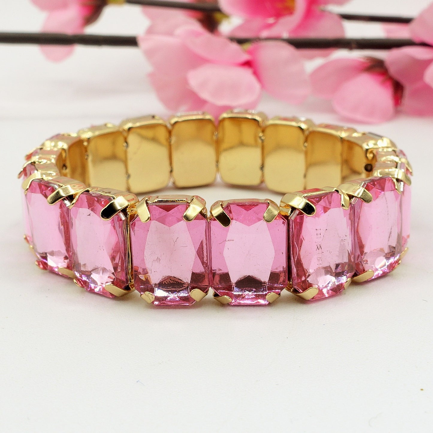 MARGOT SMALL -Bracciale Elasticizzato con pietre sfaccettate - LUCE COLLECTION