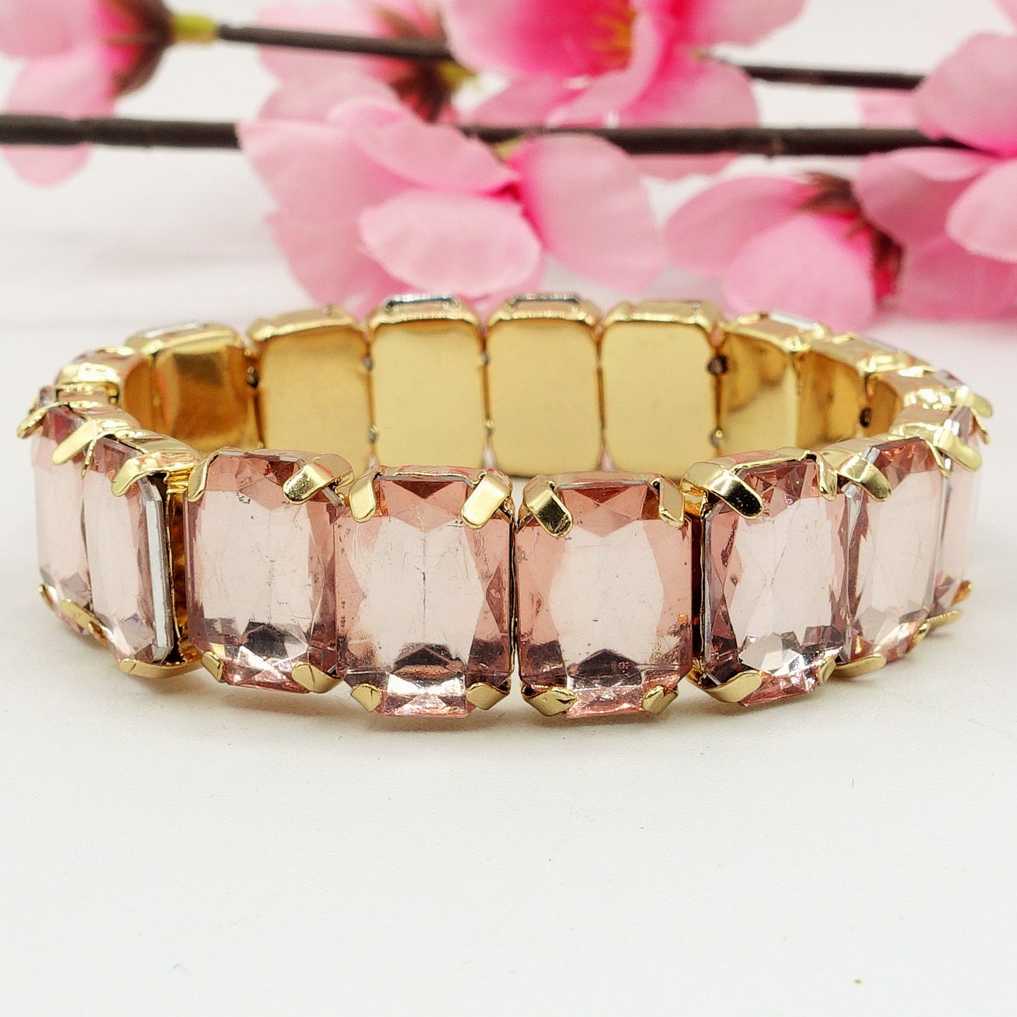MARGOT SMALL -Bracciale Elasticizzato con pietre sfaccettate - LUCE COLLECTION