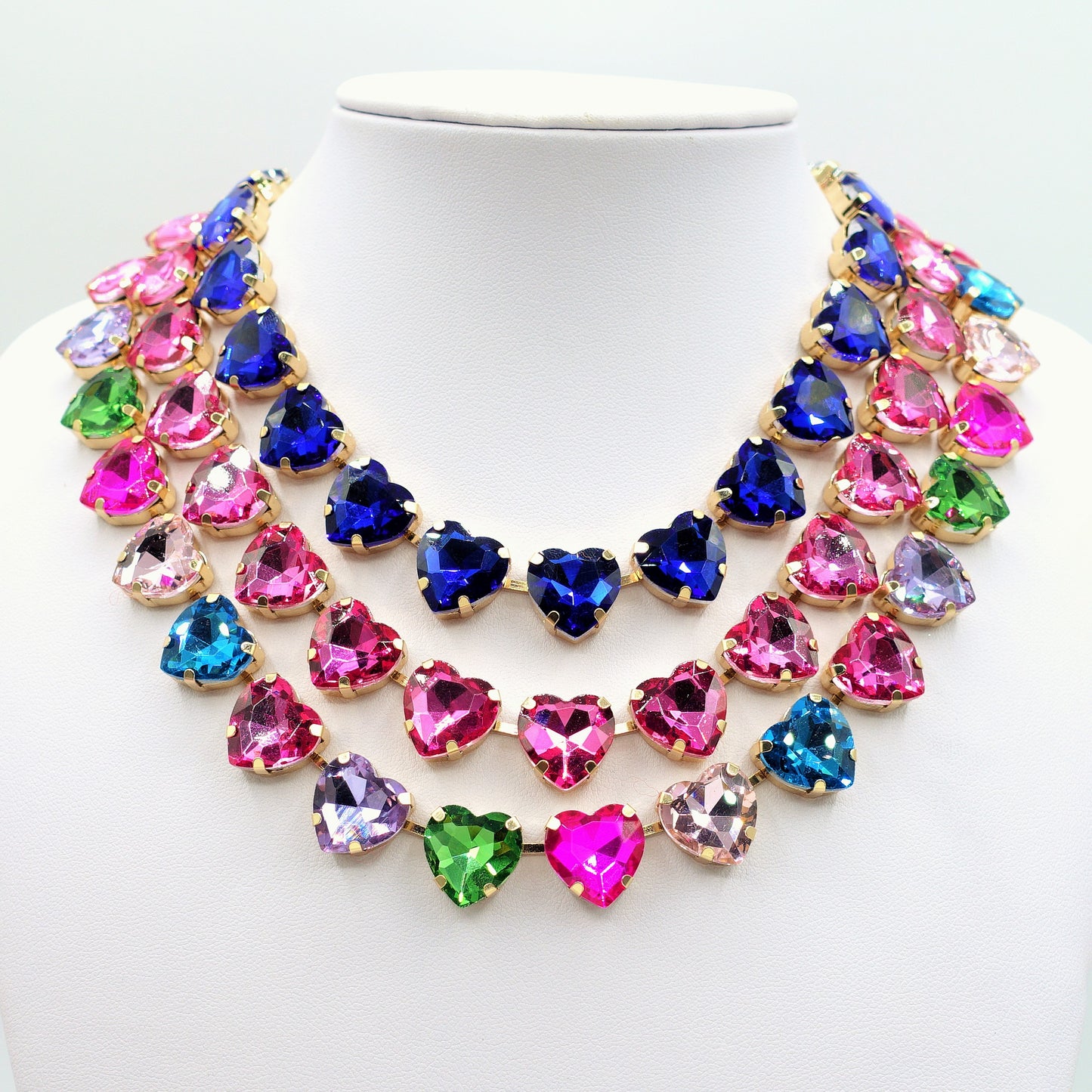 LUCE HEARTS 2.0 - collier con pietre A CUORE sfaccettate