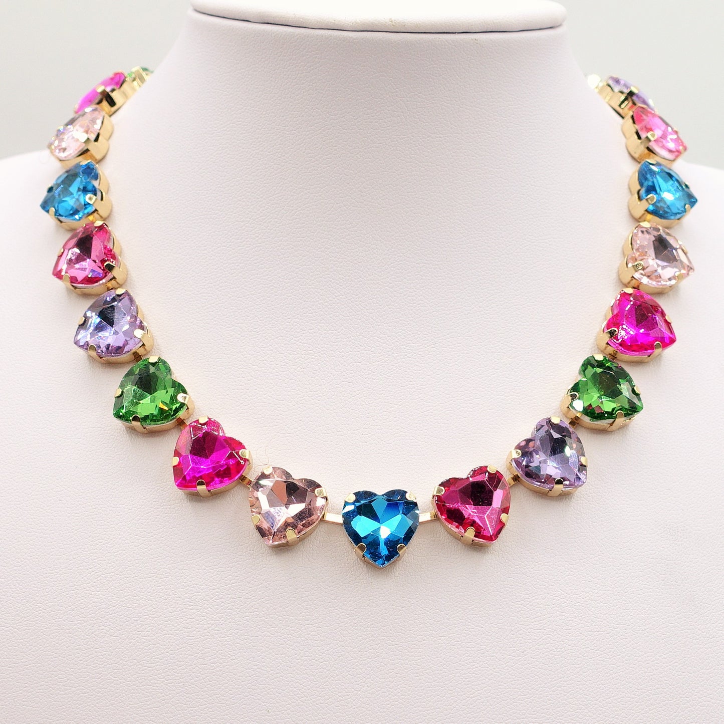 LUCE HEARTS 2.0 - collier con pietre A CUORE sfaccettate