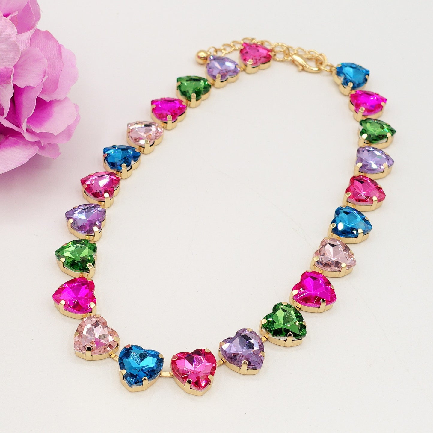 LUCE HEARTS 2.0 - collier con pietre A CUORE sfaccettate