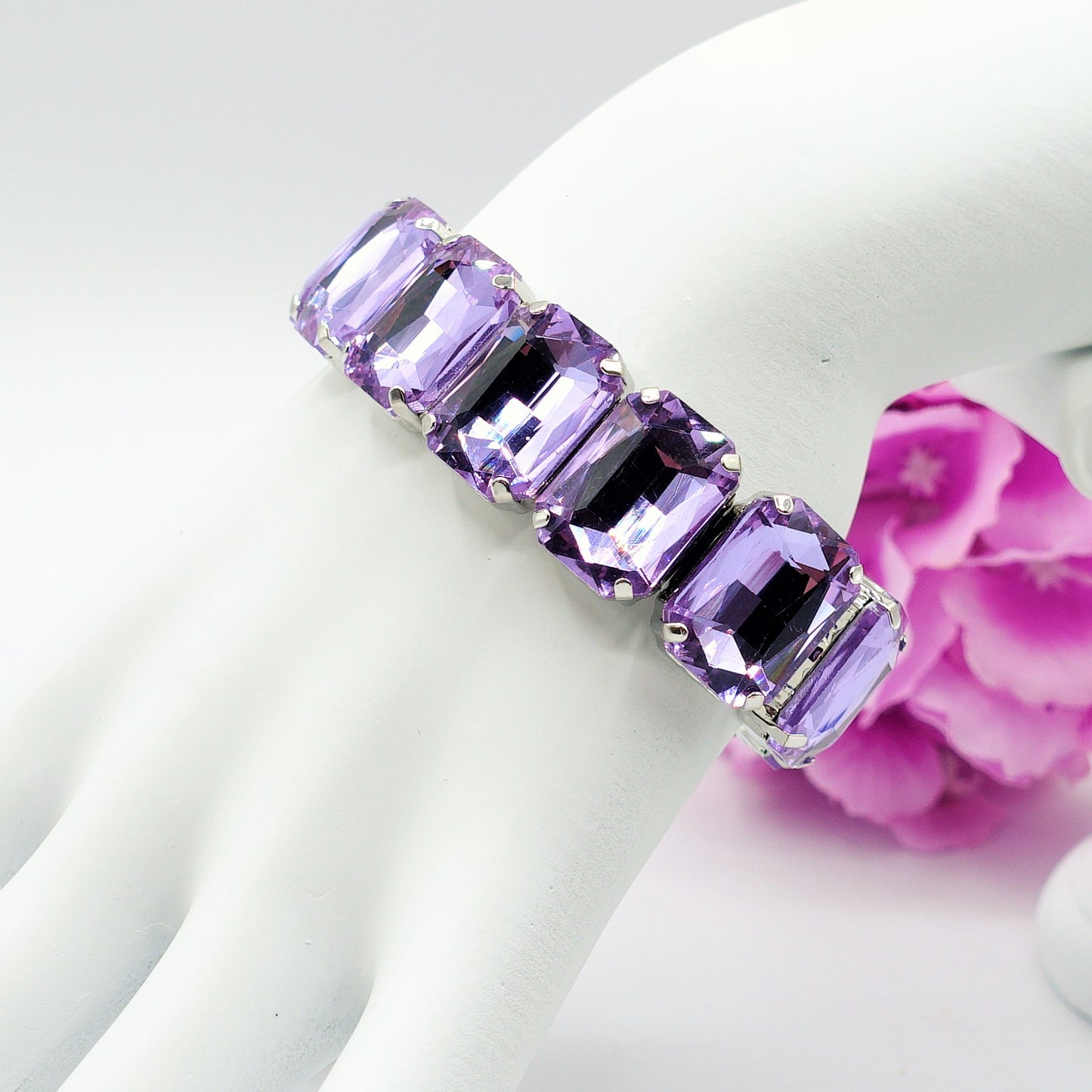 MARGOT - Bracciale Elasticizzato con pietre sfaccettate - LUCE COLLECTION