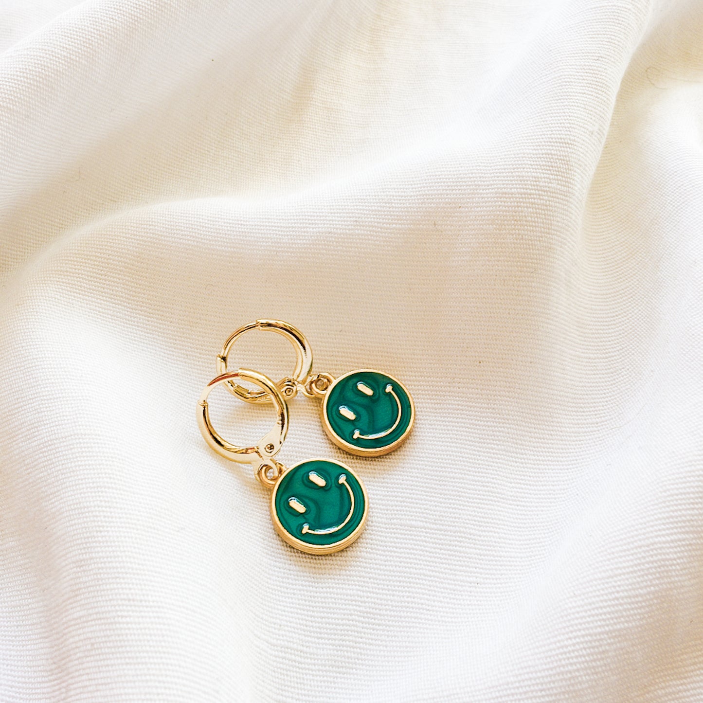 SMILEY ~ ORECCHINI Placcati oro 24K