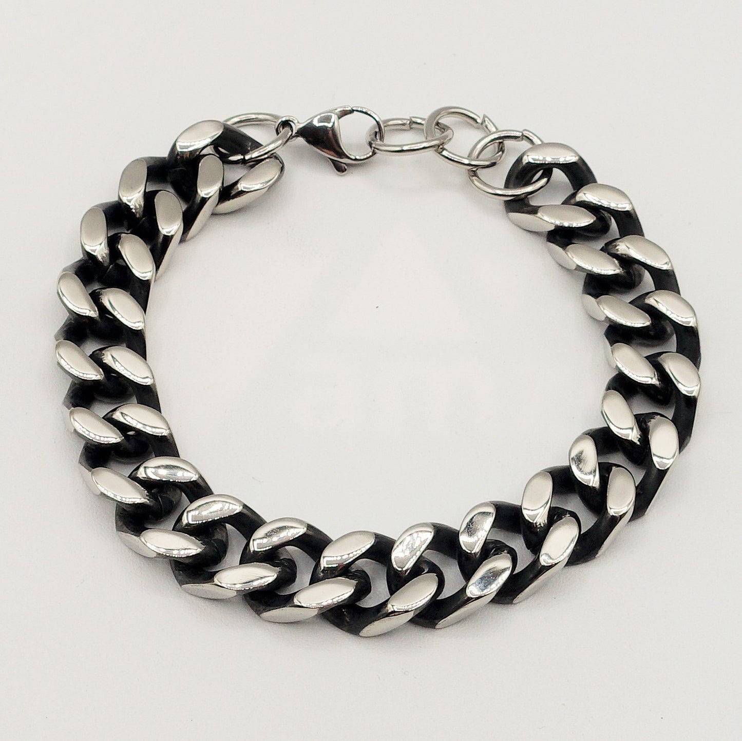 Bracciale uomo catena GROUMETTE brunita XL ACCIAIO