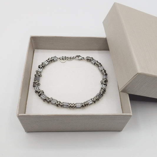 Bracciale uomo catena NODINI ACCIAIO