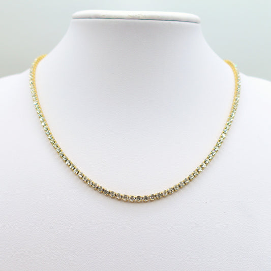 VEGAS ~42cm~ COLLANA TENNIS IN ACCIAIO INOSSIDABILE CON CUBIC ZIRCONIA