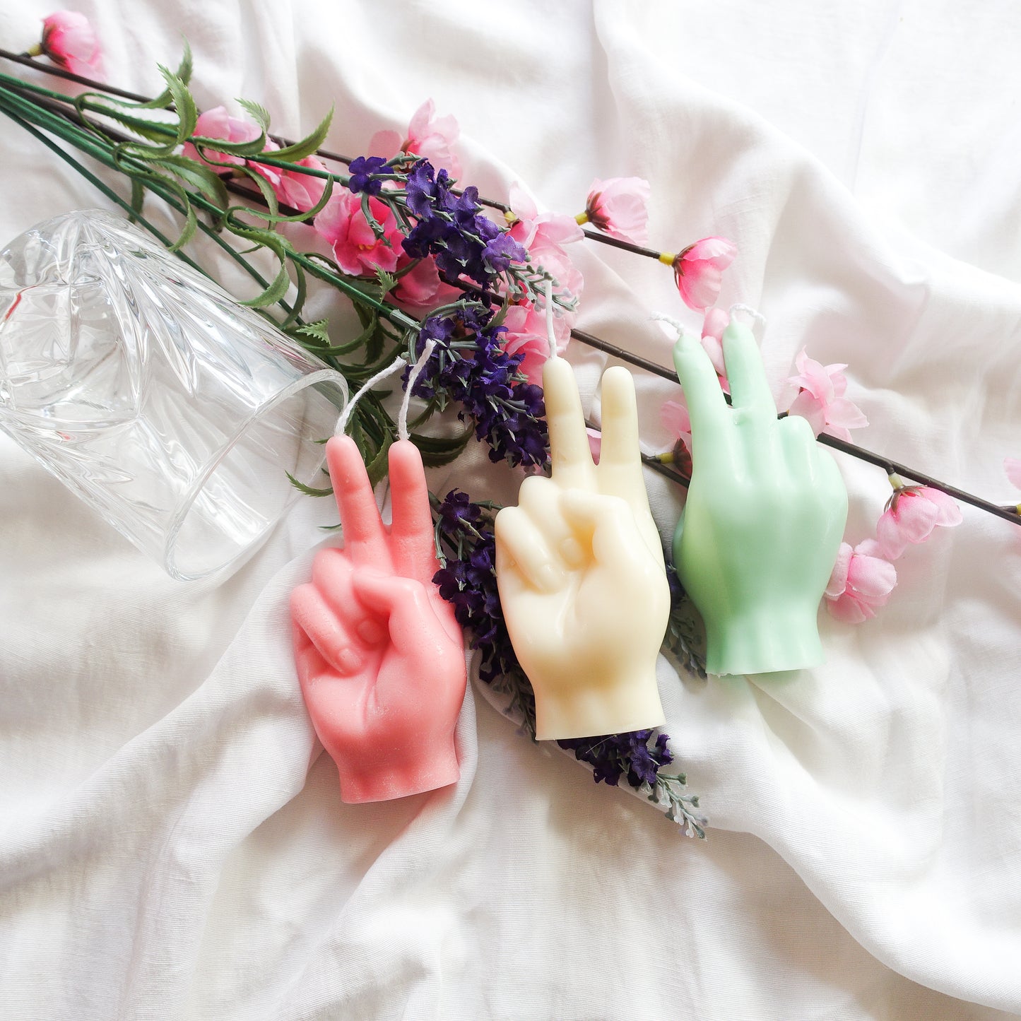 Ursula ~ Peace ~ hand shaped candle