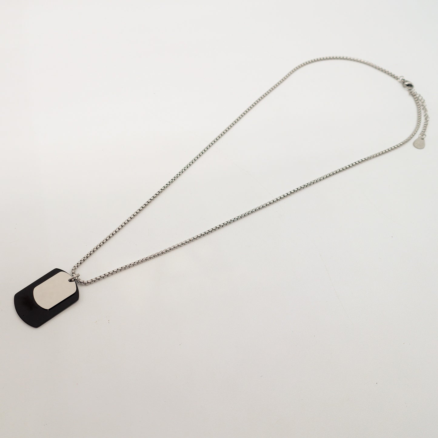 Collana pendente TARGHETTA MILITARE uomo ACCIAIO