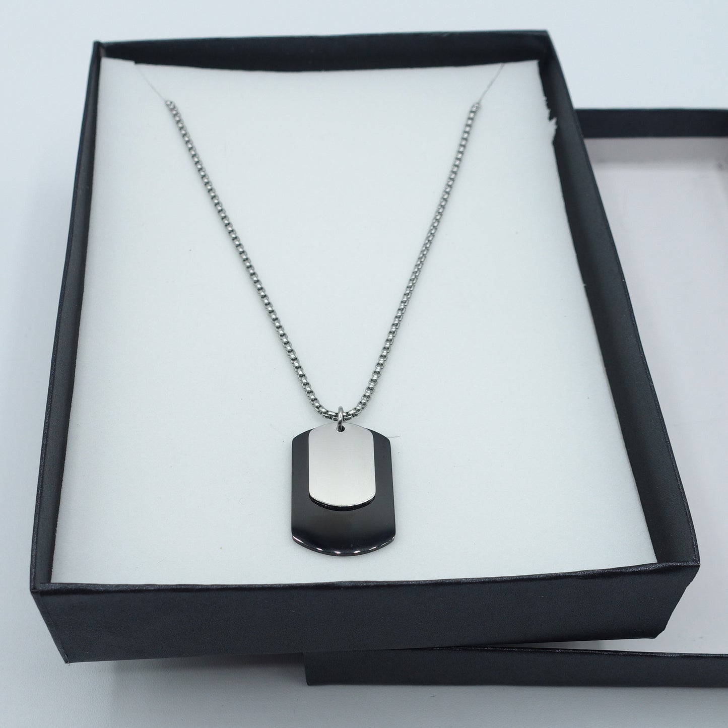 Collana pendente TARGHETTA MILITARE uomo ACCIAIO