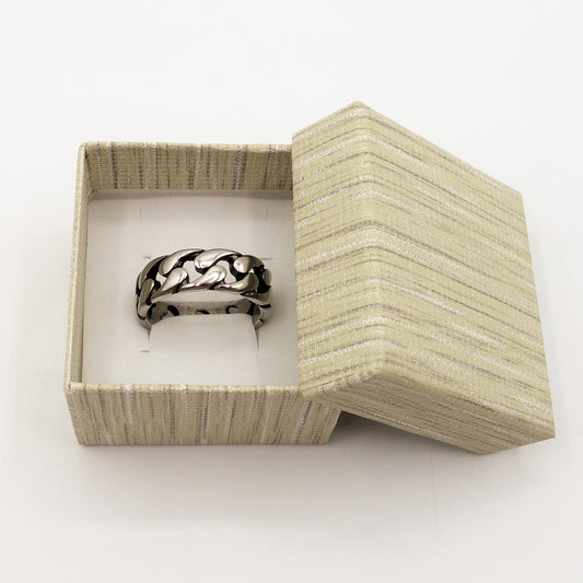 ANELLO uomo catena Groumette xl ACCIAIO