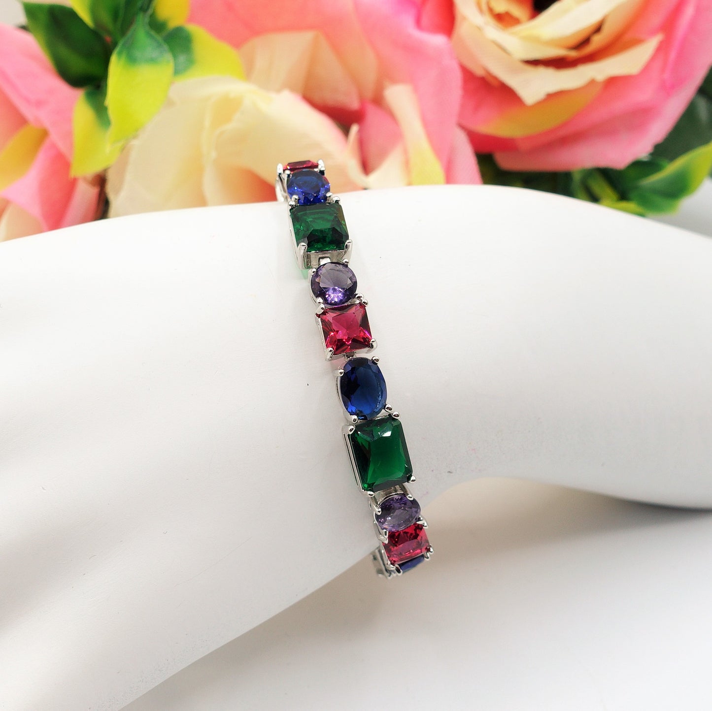 CHARIS LUXE - Bracciale Tennis con Cubic Zirconia RAINBOW