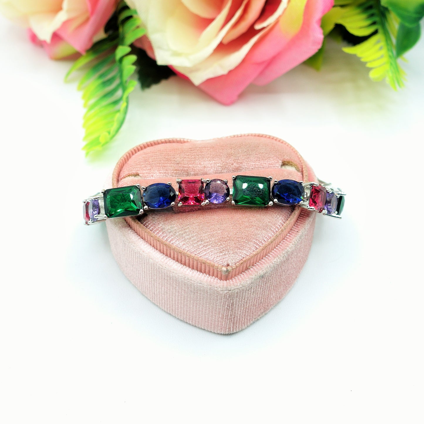 CHARIS LUXE - Bracciale Tennis con Cubic Zirconia RAINBOW