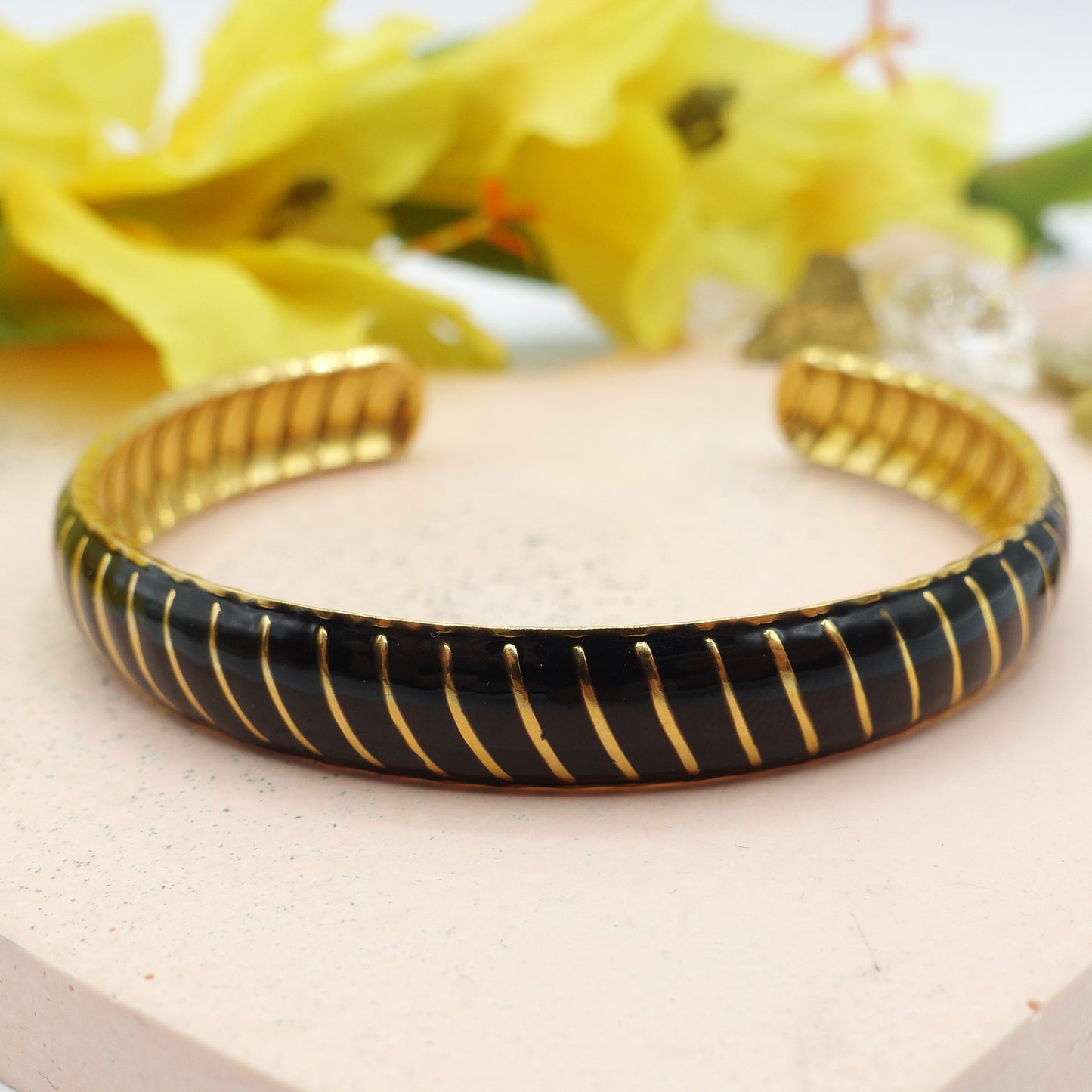 MADAGASCAR - ACCIAIO INOSSIDABILE Bracciale rigido smaltato