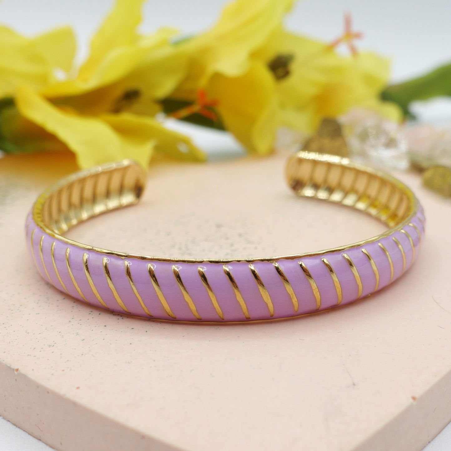 MADAGASCAR - ACCIAIO INOSSIDABILE Bracciale rigido smaltato