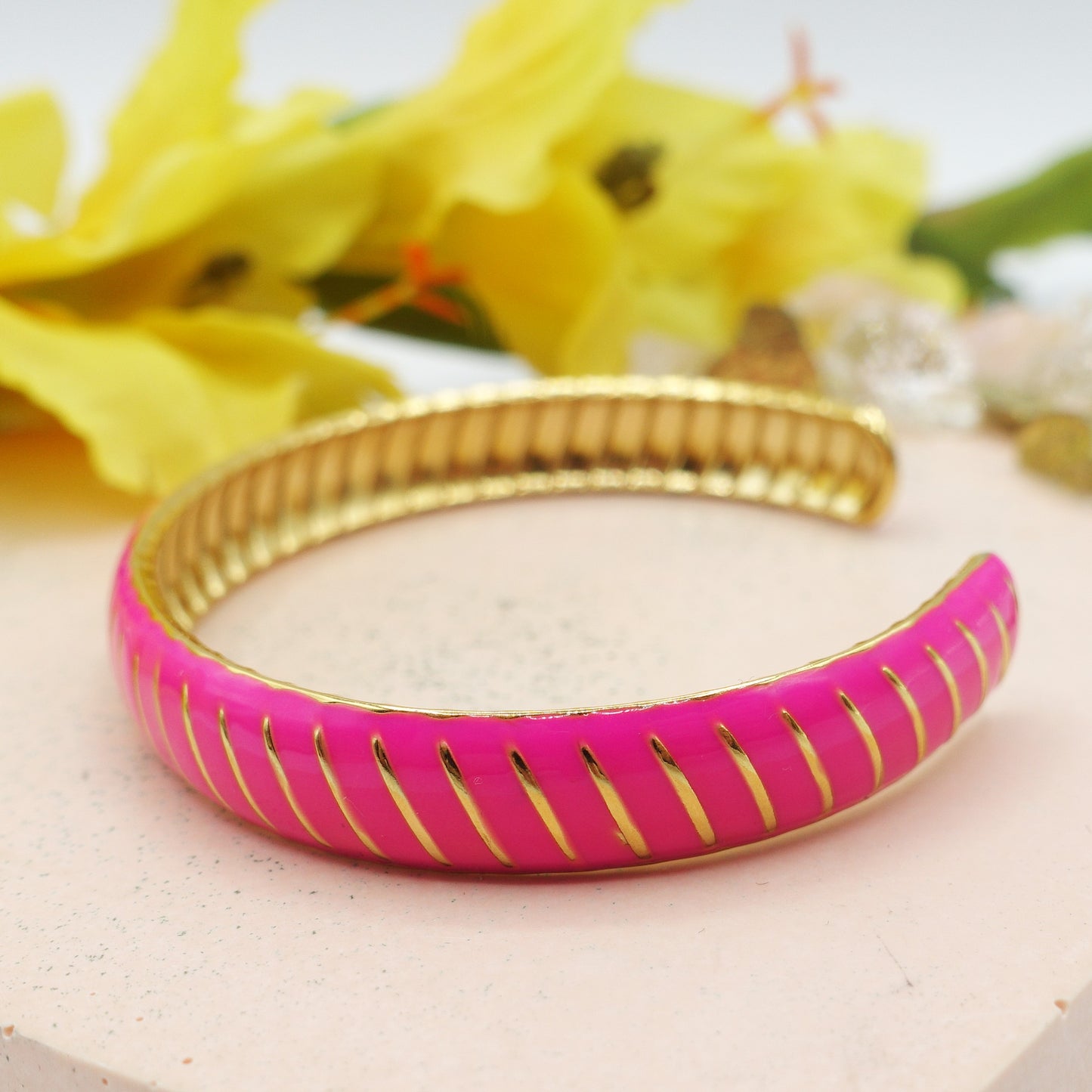 MADAGASCAR - ACCIAIO INOSSIDABILE Bracciale rigido smaltato
