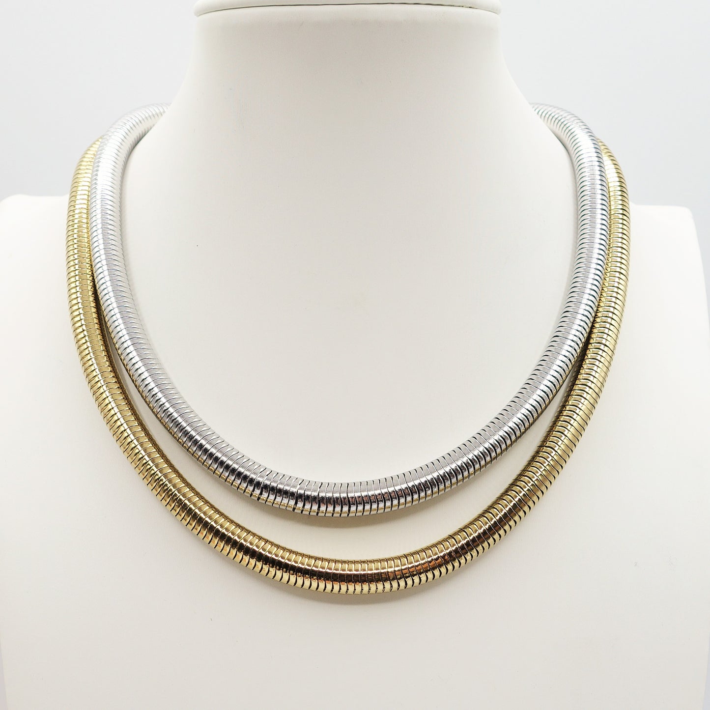 CASSANDRA ROUND ~ Collana tubogas tubolare ACCIAIO inossidabile