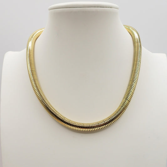 CASSANDRA ROUND ~ Collana tubogas tubolare ACCIAIO inossidabile