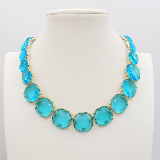 YVONNE - Big Stones - Collier con cristalli sfaccettati