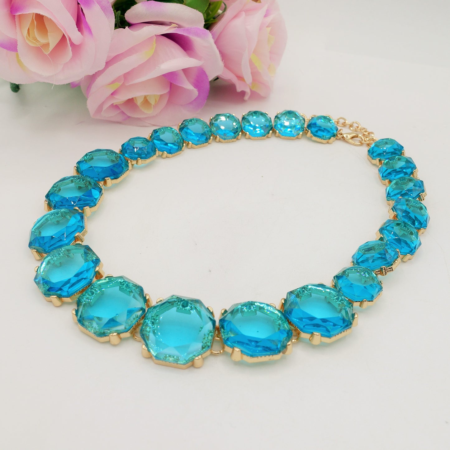 YVONNE - Big Stones - Collier con cristalli sfaccettati