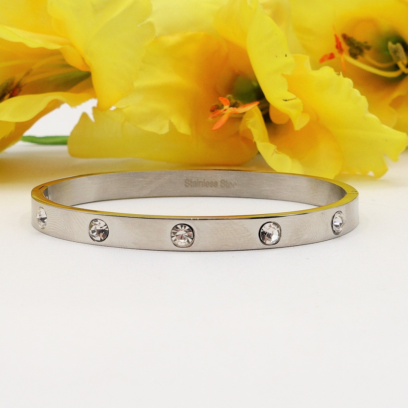 FLORENCE SHINE ~ Bracciale a manetta in acciaio inossidabile
