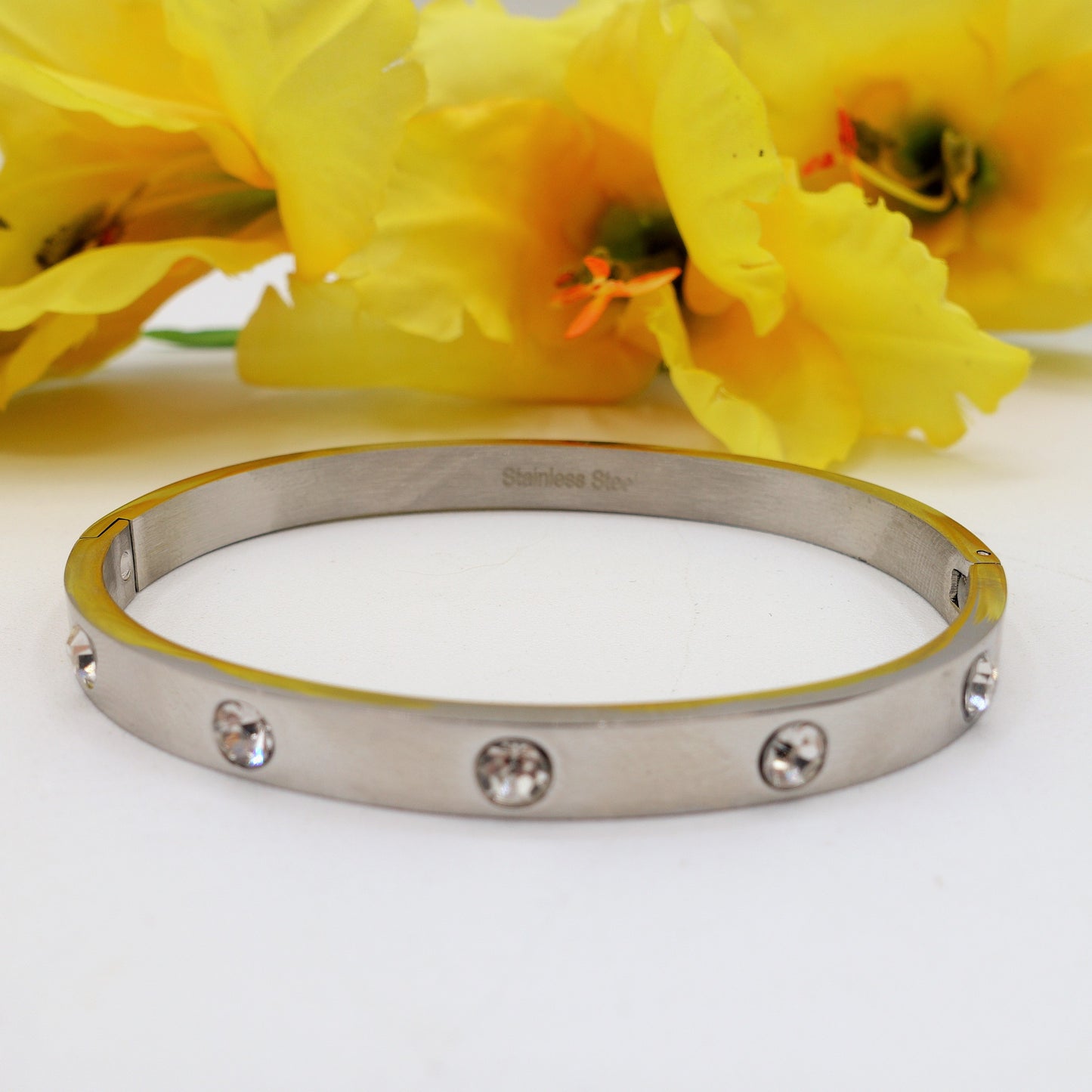 FLORENCE SHINE ~ Bracciale a manetta in acciaio inossidabile