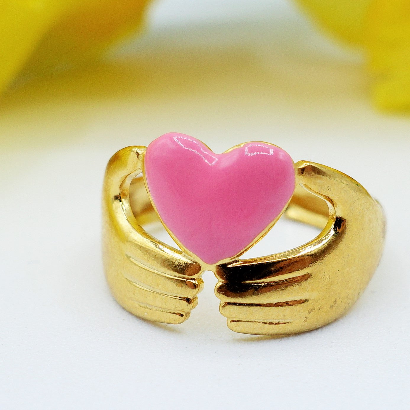 RUBY ~ Anello SMALTATO regolabile ACCIAIO INOSSIDABILE