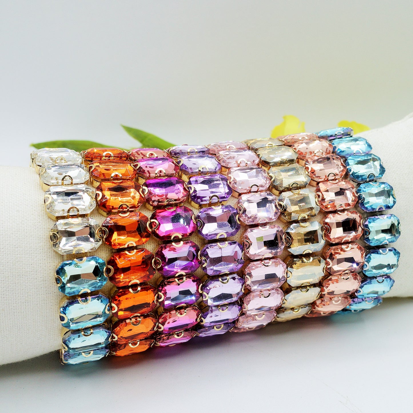 MARGOT SMALL -Bracciale Elasticizzato con pietre sfaccettate - LUCE COLLECTION