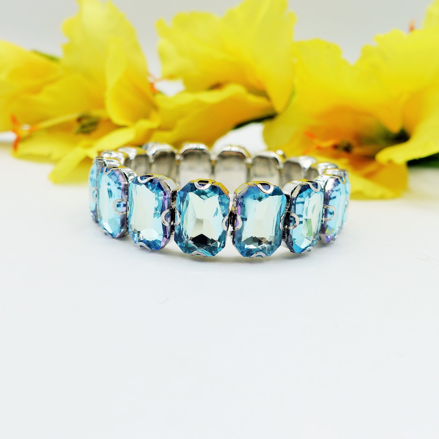 MARGOT SMALL -Bracciale Elasticizzato con pietre sfaccettate - LUCE COLLECTION