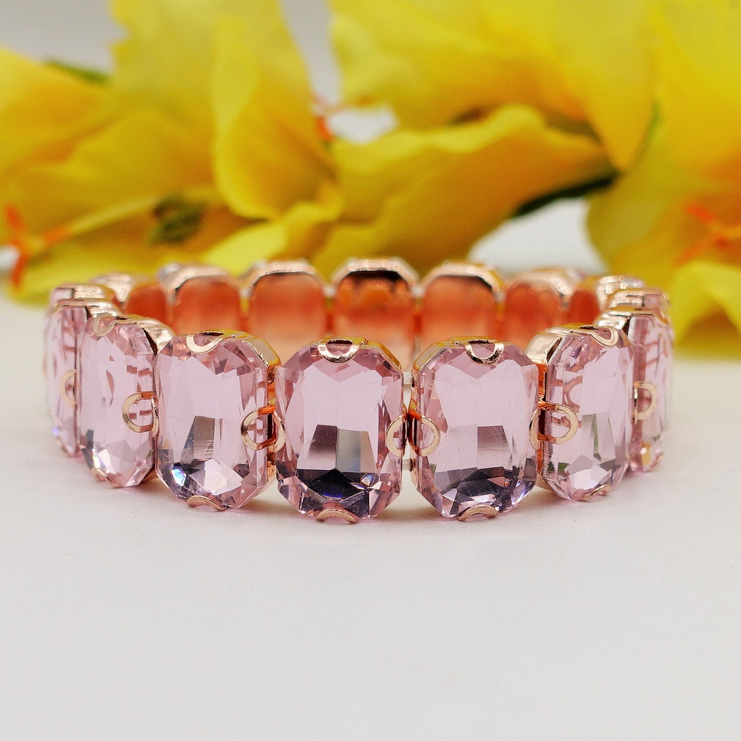 MARGOT SMALL -Bracciale Elasticizzato con pietre sfaccettate - LUCE COLLECTION