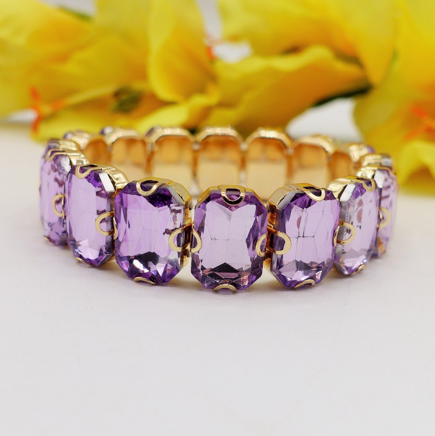 MARGOT SMALL -Bracciale Elasticizzato con pietre sfaccettate - LUCE COLLECTION