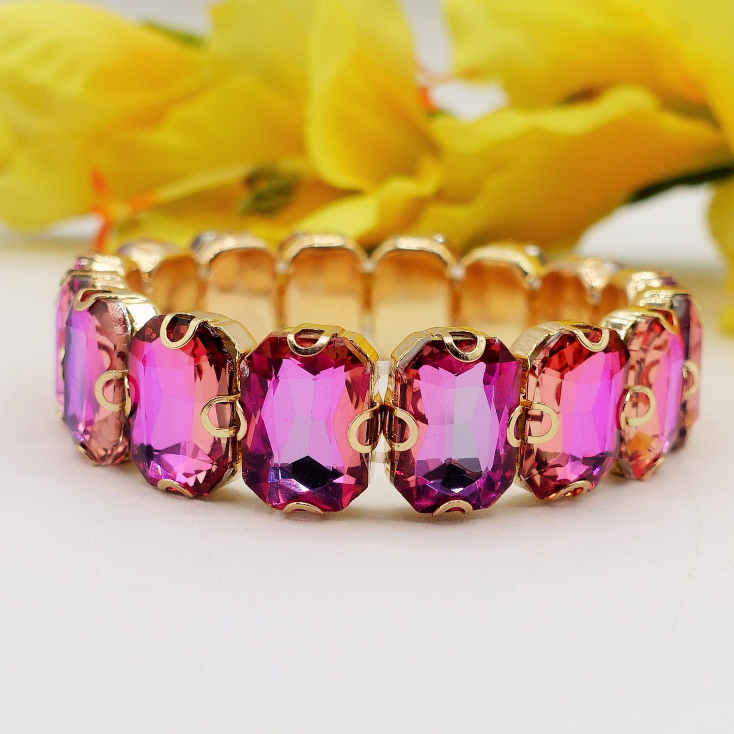MARGOT SMALL -Bracciale Elasticizzato con pietre sfaccettate - LUCE COLLECTION