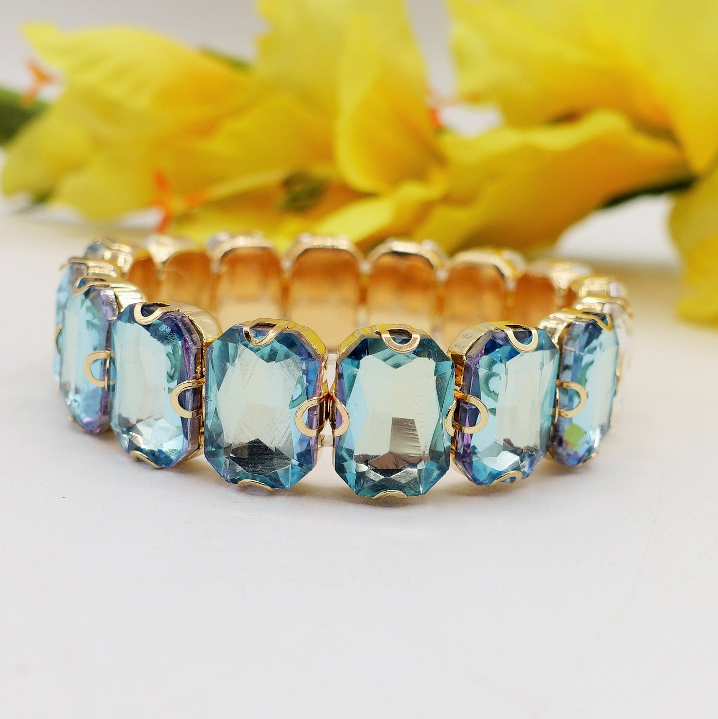 MARGOT SMALL -Bracciale Elasticizzato con pietre sfaccettate - LUCE COLLECTION