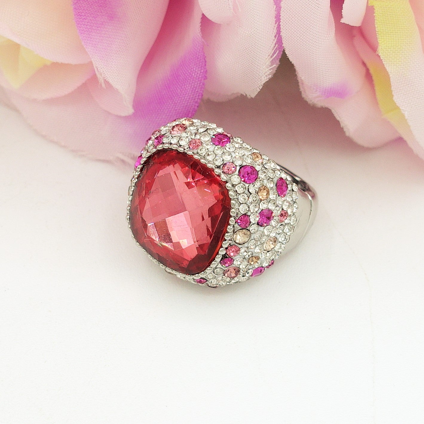 DIVA - Cocktail ring regolabile con cubic zirconia