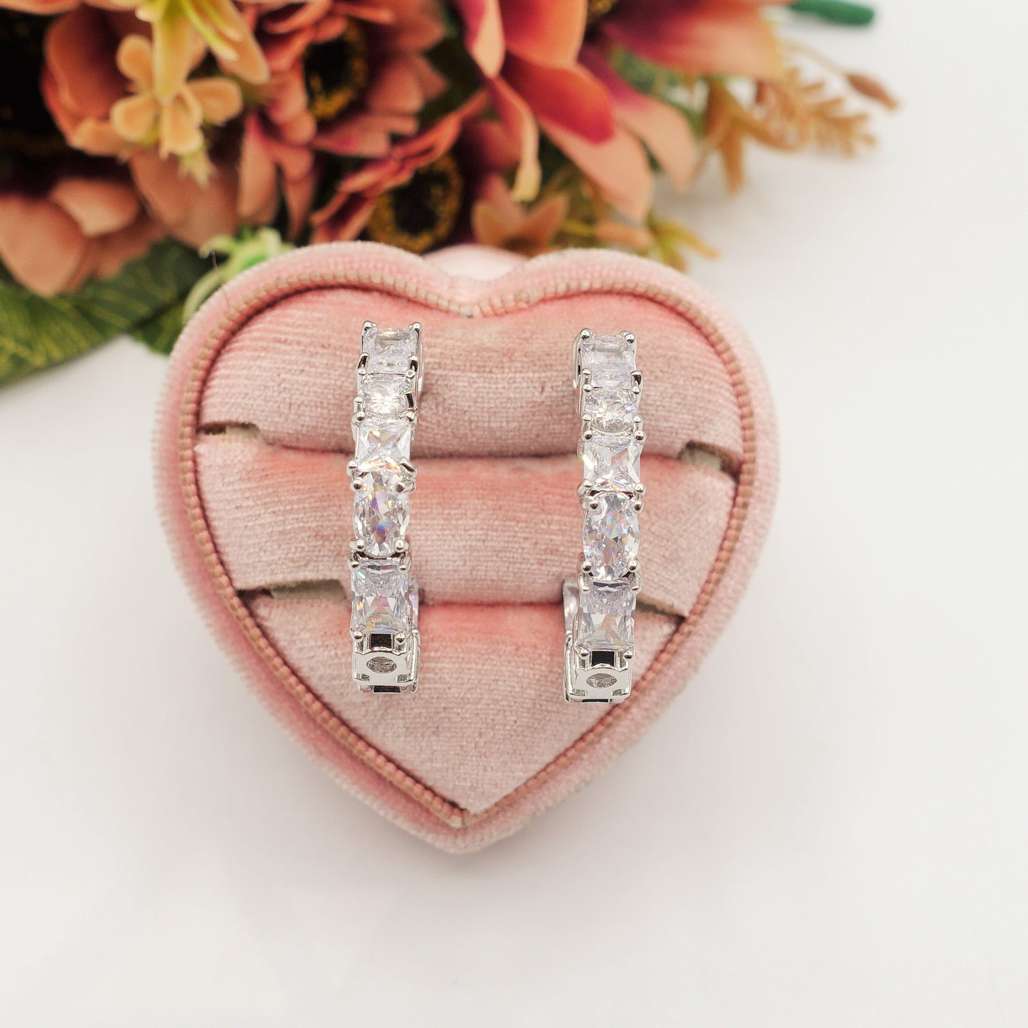 CHARIS hoops - Orecchini a cerchio con Cubic Zirconia RAINBOW