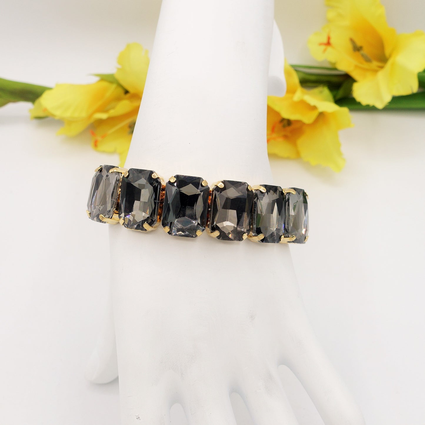 MARGOT - Bracciale Elasticizzato con pietre sfaccettate - LUCE COLLECTION