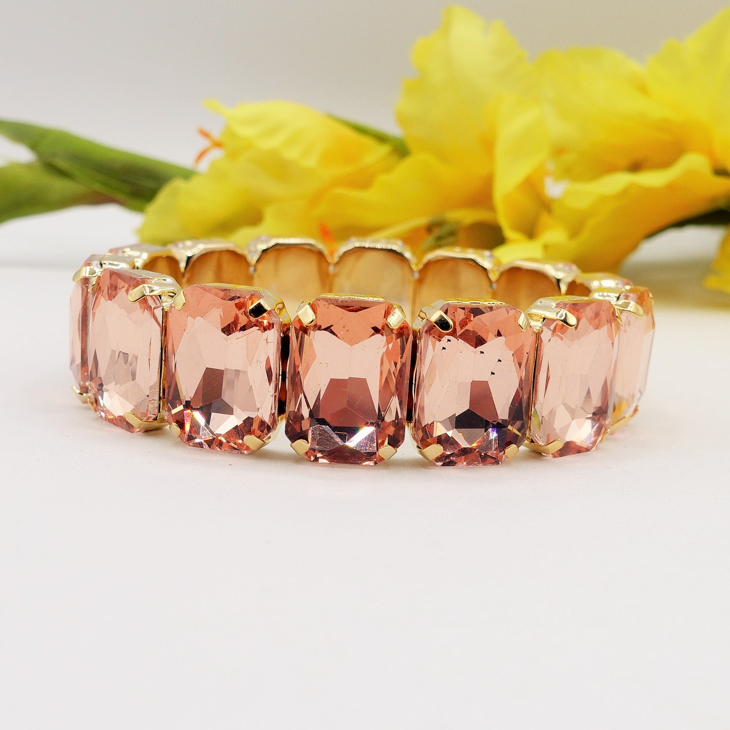 MARGOT - Bracciale Elasticizzato con pietre sfaccettate - LUCE COLLECTION