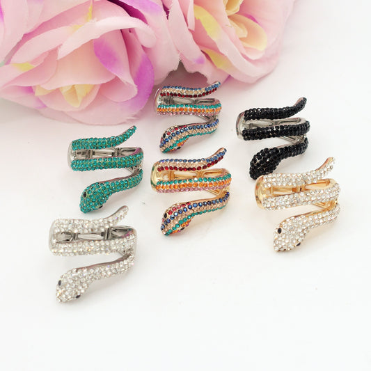 VIPER - Anello serpente regolabile con cubic zirconia