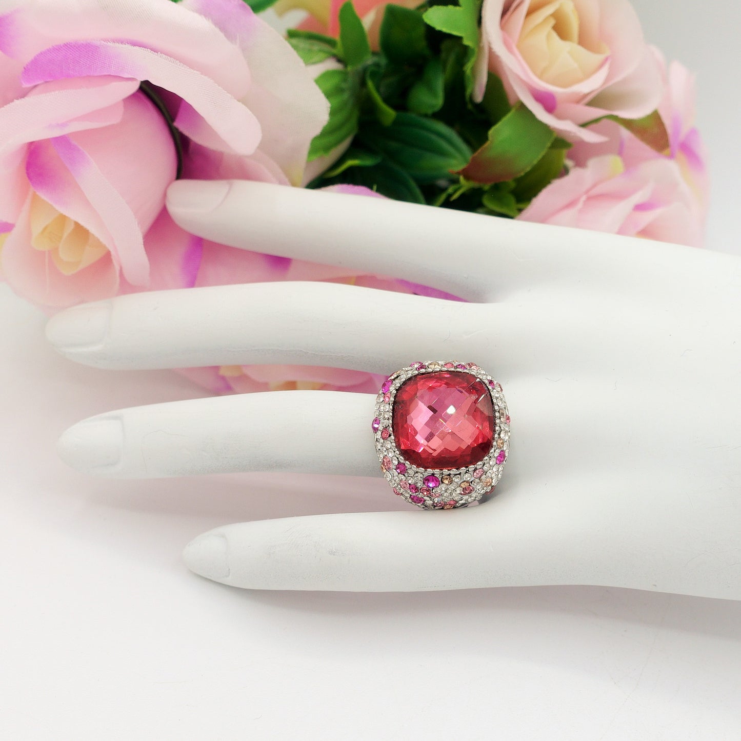 DIVA - Cocktail ring regolabile con cubic zirconia