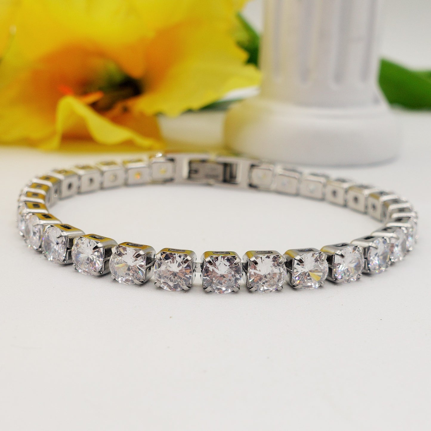 Melanie ~Bracciale tennis in Cubic Zirconia -ACCIAIO INOSSIDABILE