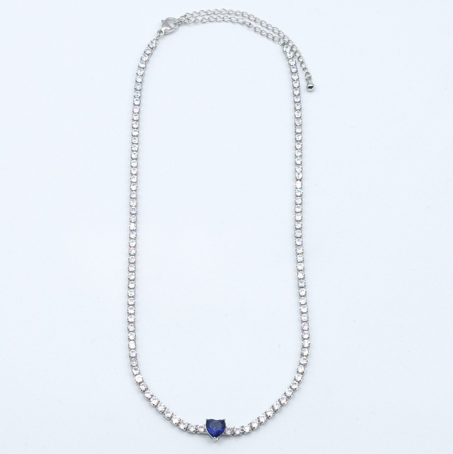 DIANA ~ Collana tennis Choker con zircone a cuore