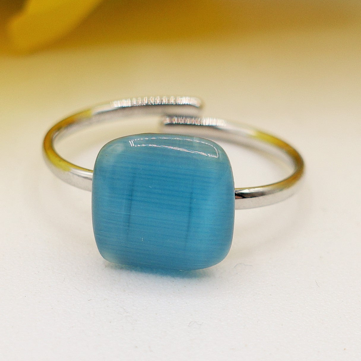 SISSY ~ Anello regolabile in ACCIAIO INOSSIDABILE con pietra