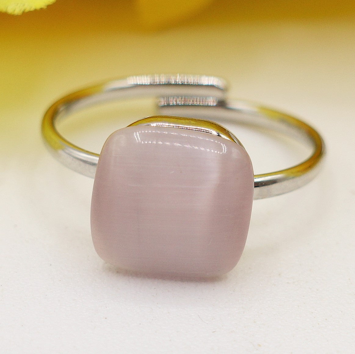 SISSY ~ Anello regolabile in ACCIAIO INOSSIDABILE con pietra
