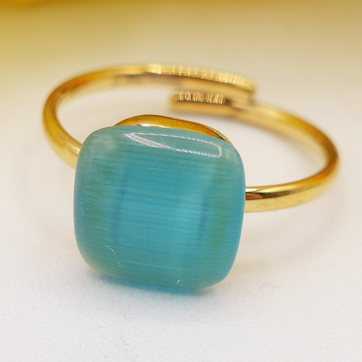 SISSY ~ Anello regolabile in ACCIAIO INOSSIDABILE con pietra