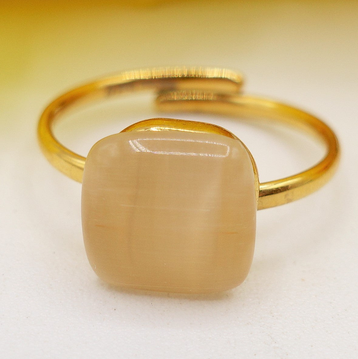 SISSY ~ Anello regolabile in ACCIAIO INOSSIDABILE con pietra